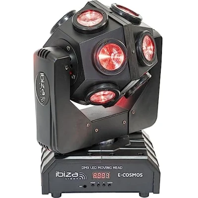 Imagen de Ibiza E COSMOS cabeza móvil dmx retro con led rgbw 4 en 1 de 12 x 10w