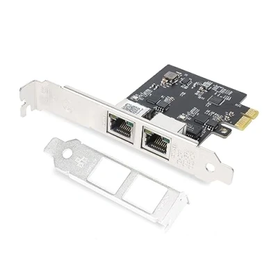 Imagen de 2.5Gbase T Nic de Doble Puerto PCIe con Chip Realtek RTL8125, Tarjeta Red 2.5 GB, 2500/1000/100 Mbps, X1, Gigabit Ethernet para Windows/Windows Server/Linux