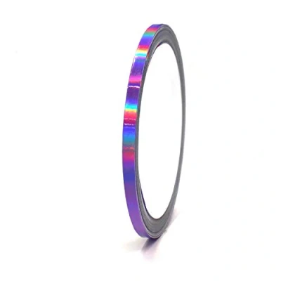 Imagen de Tiras decorativas de 10 metros con holograma 12 mm ancho, muebles, coche, moto, modelismo, autoadhesivas, para bricolaje (holograma lila, 5 ancho)