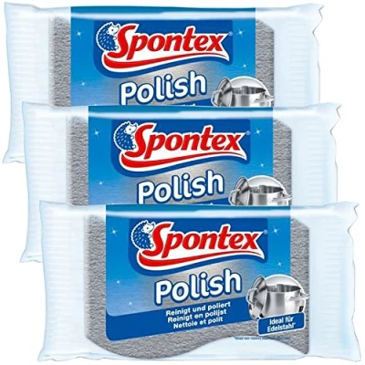 Imagen de Esponja Spontex 19321001 limpiadora (de acero inoxidable, pack con 3 unidades)