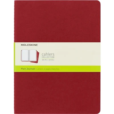 Imagen de Moleskine CH123 Set de 3 cuadernos, XL 19 x 25, color rojo