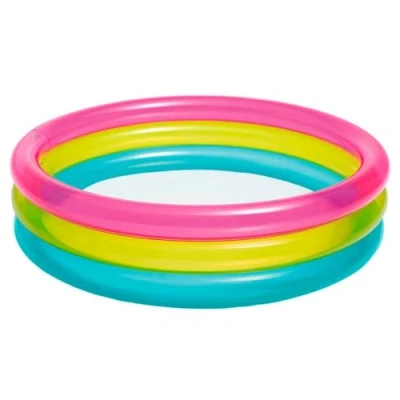 Imagen de INTEX 57104NP Piscina hinchable 3 aros transparente 86x86x25 cm 63 l