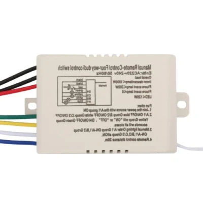 Imagen de AXOC Transmisor Receptor de Luz Pared, YAM 804 Interruptor Control Remoto Manual ON Off Distancia 15 Metros 220V Digital para Taller el Hogar