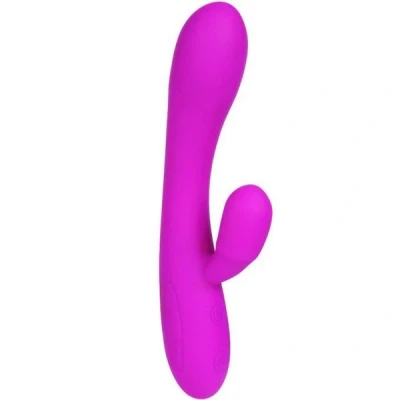 Imagen de Vibrador resistente al agua Deluxe victor rabbit color rosa y de silicona PrettyLove