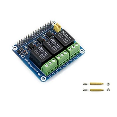 Imagen de Waveshare Raspberry Pi Power Relay Board Expansion Module Three Channel(3 ch) for A+/B+/2B/3B/3B+/4B