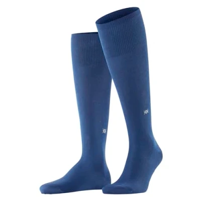 Imagen de Burlington Dublin M KH algodón largo unicolor 1 par, Calcetines largos Hombre, Azul (Night Blue 6583) nuevo ecológico, 40 46