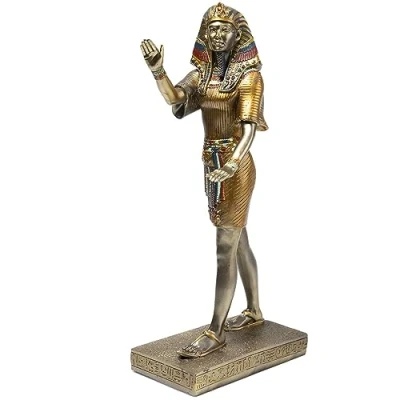 Imagen de Lachineuse Estatua faraón 31 cm Dios Egipcio Figura Decorativa egipcia Antigua de Objeto Busto Dorado Idea Regalo Original Decoración Interior