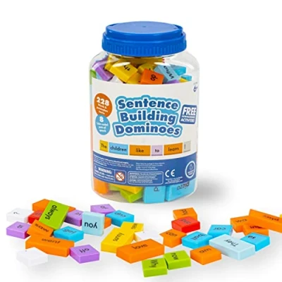 Imagen de Learning Resources Fichas de dominó para formar frases, juegos en inglés, dominó, educativos, 6 años