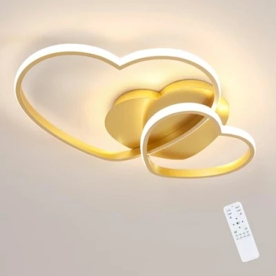 Imagen de Riserva Plafon Techo LED Regulable, 48W 4800LM Lámpara Dormitorio, 3000K 6500K con Mando a Distancia, Moderno Luz de Dorado Para Cuarto Niños, Salon, Comedor