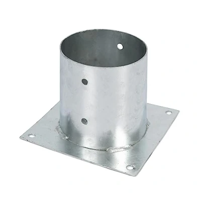 Imagen de Alberts 211776 Anclaje sobre base, Para postes de madera cuadrados y redondos, Galvanizado en caliente, Ø141 mm