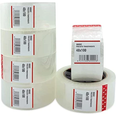 Imagen de ZCENTER Cinta 6 Rollos Embalar embalaje adhesiva para Cajas y Paquetes Color Transparente (Transparente 4.8X150 M 6PCS)