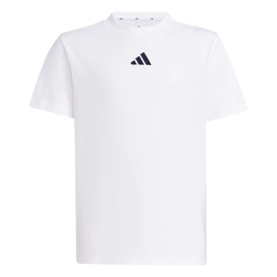 Imagen de adidas Performance TEE Junior Unisex Camiseta estampada para niños, Talla: 15 16a, Pure ruby black