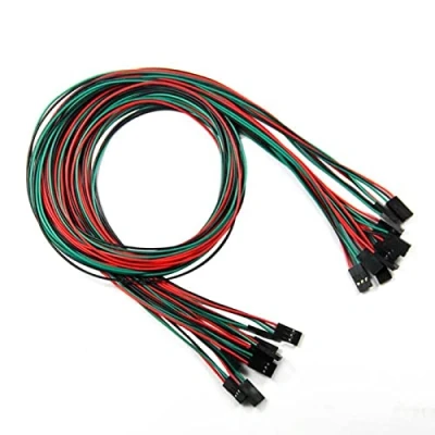 Imagen de Fasizi 10PCS 70cm 3Pin hembra a puente cable Dupont para impresora 3D