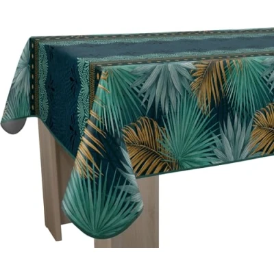 Imagen de Le linge de Jules Mantel Antimanchas (Cuadrado, 150 x cm), Color Azul, Verde, Mostaza