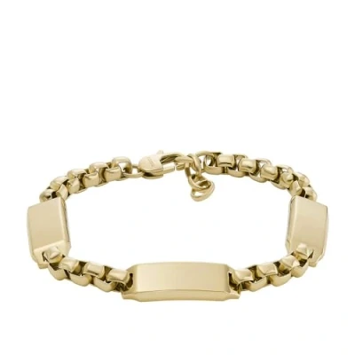 Imagen de Fossil Pulsera de Cadena para Hombre Drew Acero Inoxidable en tono dorado, JF04695710, Oro Oscuro