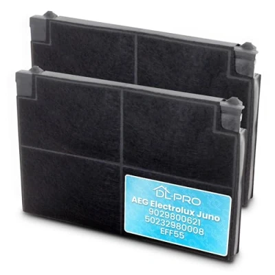 Imagen de DL pro 2 filtros de carbón activo para campana extractora AEG Electrolux Juno 9029800621 50232980008 EFF55 Küppersbusch Zub551