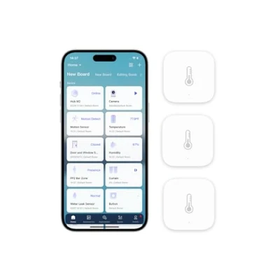 Imagen de AQARA Sensor de Temperatura y Humedad 3 Pack, Requiere HUB, Zigbee, para Control a Distancia Domótica, Termómetro Higrómetro Inalámbrico, Compatible con HomeKit, Alexa, Funciona IFTTT