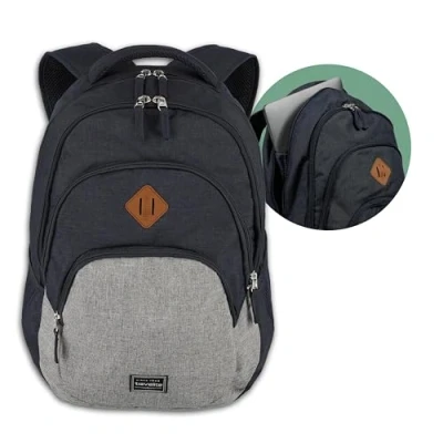 Imagen de travelite Mochila, equipaje de mano con compartimento para portátil 15,6 pulgadas, serie BASICS Daypack Melange:de moda aspecto melange, 45 cm, 22 litros