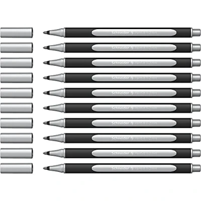 Imagen de Schneider Paint It 020 Rotuladores metálicos (grosor de trazo 1 2 mm, 10 unidades), color plateado