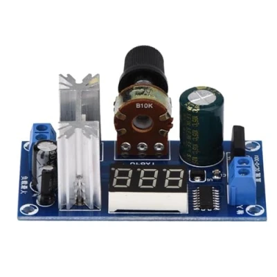 Imagen de LM317 Regulador de Voltaje Ajustable Potencia Pantalla Digital Tablero Fuente Alimentación Lineal Buck Boost Converter Display