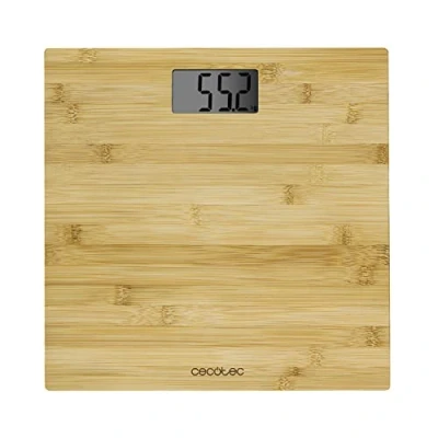 Imagen de Cecotec Báscula de baño digital Surface Precision 9300 Healthy. Plataforma bambú (eco friendly), Pantalla LCD, Capacidad máxima 180kgr, Lista para usar, Cinta métrica