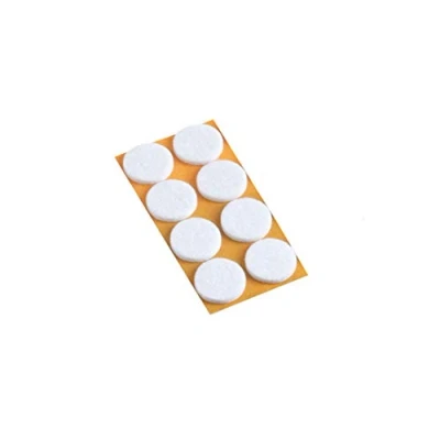 Imagen de Metafranc 645186 Protectores de fieltro para muebles y sillas (diámetro, autoadhesivos, 8 unidades), color blanco, Ø 28 mm (8 Stück)