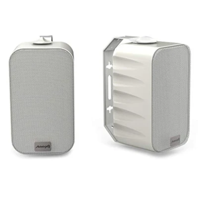 Imagen de Audibax PR 42T White Altavoces Pasivos de Estantería HiFi Pareja Estereo 2 Vías Sonorización 75W Soporte Pared Incluido con Woofer 4&quot;