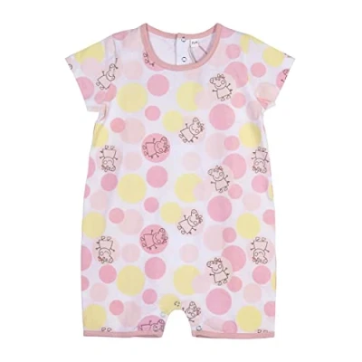Imagen de CERDÁ LIFE&#039;S LITTLE MOMENTS Ropa de Bebe Niña en Algodón 100% Pelele Verano Manga Corta Peppa Pig Licencia Oficial Hasbro, Rosa, 9 Meses para Bebés