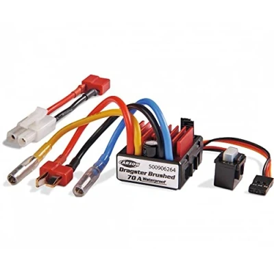 Imagen de Carson 500906264 Regulador de Velocidad Dragster Brushed 70A Accesorios para Modelos RC, teledirigidos, Pieza Tuning, Recambio Coches RC