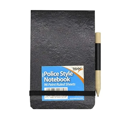Imagen de Tiger Almohadilla elástica para Cuaderno de Estilo policial con lápiz
