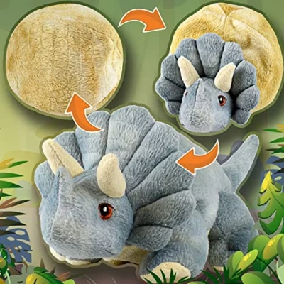 Imagen de Creanino Dino peluche 2 en 1 reversible [Triceratops Rocky] dinosaurio Plush Triceratops