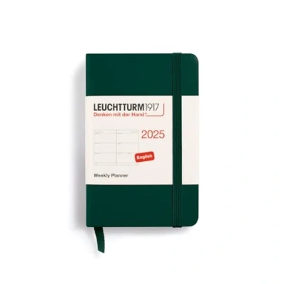 Imagen de LEUCHTTURM1917 370678 Agenda semanal Mini (A7) 2025, Forest Green, Inglés