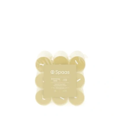Imagen de Spaas Velas de té perfumadas, recipiente transparente, 4,5 h, paquete 18 unidades, aroma Shimmering Smile