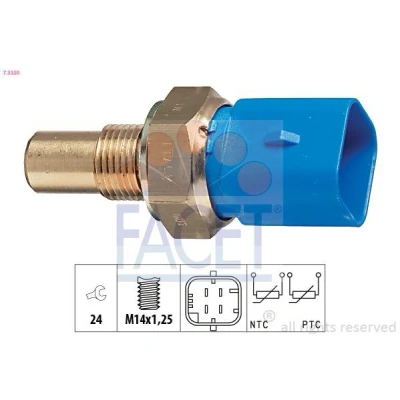 Imagen de FACET 7.3320 Sensor, temperatura del refrigerante Made in Italy OE Equivalent PEUGEOT: Partner I Combispace, Expert Furgón, 206 Hatchback