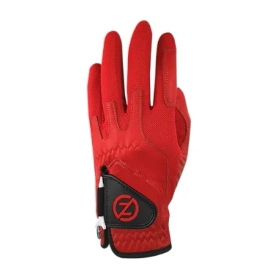 Imagen de Zero Friction Cabretta Elite Guantes de Golf para Hombre, Talla única, Color Rojo