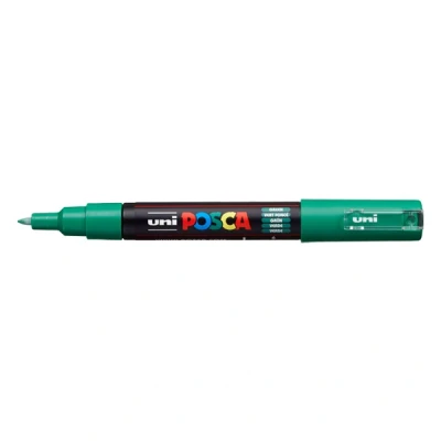 Imagen de uni ball 186763 Marcador POSCA con punta redonda extrafina, verde oscuro