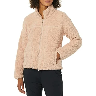 Imagen de Amazon Essentials Chaqueta Sherpa Mujer, Carmín, XS
