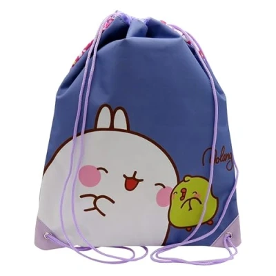 Imagen de Molang Mochila Infantil Saco, con Asas Regulables, Tamaño 34 x 44 cm, Multicolor, Producto Oficial (CyP Brands)
