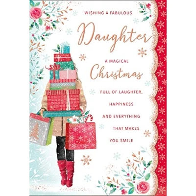 Imagen de Regal Publishing C85289 Tarjeta de Navidad para hija (25,4 x 17,78 cm)