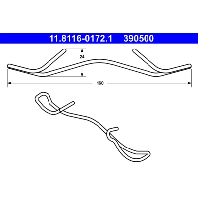 Imagen de ATE 11.8116 0172.1 Muelle, pinza de freno VOLKSWAGEN: LT 28 46 2 Kasten, 35 II Bus