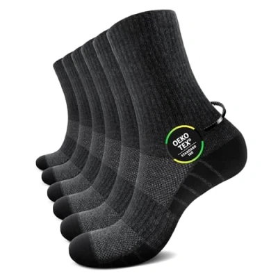 Imagen de TUUHAW Calcetines Mujer Deporte Invierno Running Algodon Largos 35 38, Gris