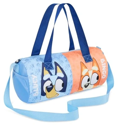Imagen de Bluey Bolsa de Deporte para Niños, Viaje con Correas Ajustables (Azul)