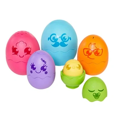 Imagen de TOMY Toomies Hide and Squeak Nesting Eggs Baby Toy, Educational Shape Sorter with Colours Sound, Easter Toy for Babies, Toddlers &amp; Little Kids from 6 Months, 1, 2 3 Year Olds