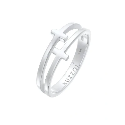 Imagen de Kuzzoi Cross Anillo, Hombre, Talla: 62, Silber