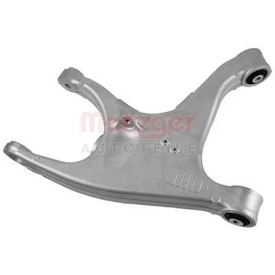 Imagen de METZGER 58172403 Barra oscilante, suspensión de ruedas con apoyo caucho Eje trasero izquierda, debajo Brazo oscilante transversal Aluminio