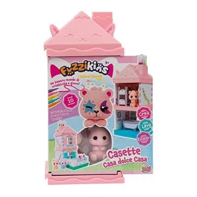 Imagen de Grandi Giochi Fuzzikins I Colorea Cachorros Casette, Casa Dolce Casa, para Colorear, Lavar y recolorear FUZ00001