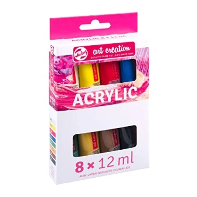 Imagen de Talens Art Creation Estuche de iniciación acrílico, 8 colores (tubos 12 ml) Pintura para adultos