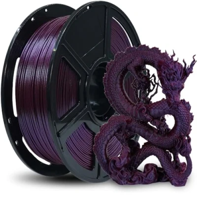 Imagen de FLASHFORGE Filamento para Impresora 3D Camaleon PLA de Cambio Color 1.75mm, Cambia con la Luz y los Ángulos, Carrete 1KG (2.2lbs), Dimensiones +/ 0.02mm (Marsala)