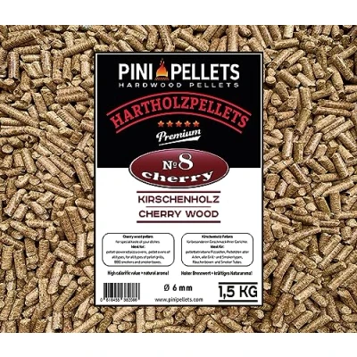 Imagen de PINI Pellets № 8 Cereza 1,5 kg BBQ de madera dura para asar ahumar