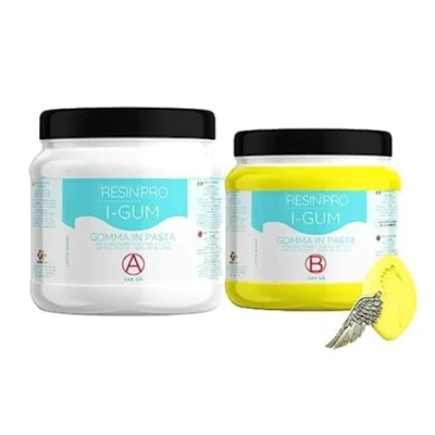 Imagen de Resin Pro I GUM: Goma De Silicona En Pasta Para Moldes No Tóxica Y Rápida (1 kg) Compatible Con Epoxi, Poliuretano, Cera, Jabón, Yeso, Cemento Dureza 38 Shores 100% Made In Italy